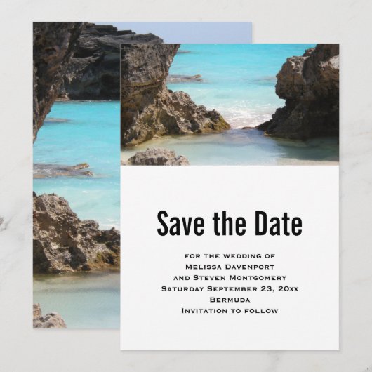 Foto van Bermuda Coast & Tropical Sea Save The Date (Voorkant / Achterkant)