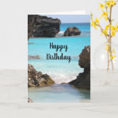 Foto van Bermuda Coast & Tropisch Zee Birthday Kaart (Gele Bloem)