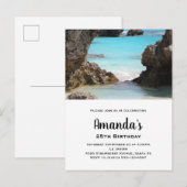 Foto van Bermuda Coast & Tropisch Zee Birthday Uitnodiging Briefkaart (Voorkant / Achterkant)