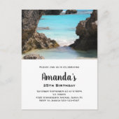 Foto van Bermuda Coast & Tropisch Zee Birthday Uitnodiging Briefkaart (Voorkant)
