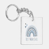 Foto van beste mam ooit Blue Boho Sleutelhanger (Voorkant Links)