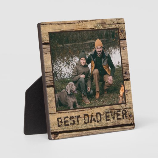 Foto van beste pa Ever Rustic Wood Fotoplaat (Voorkant)