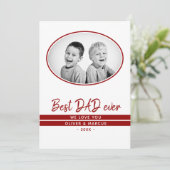 Foto van beste pap Ever Moden Red Script Father Da Kaart (Staand voorkant)