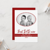 Foto van beste pap Ever Moden Red Script Father Da Kaart (Voorkant / Achterkant in situ)