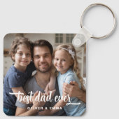 Foto van beste pap ooit Vaderdag script Sleutelhanger (Achterkant)