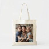 Foto van beste pap ooit Vaderdag script Tote Bag (Voorkant)
