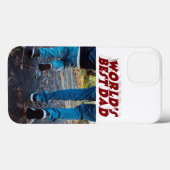 Foto van Beste Papa met burgundy 3d tekst Case-Mate iPhone Case (Achterkant (horizontaal))