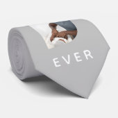 Foto van beste vader ooit op maat stropdas (Opgerold)