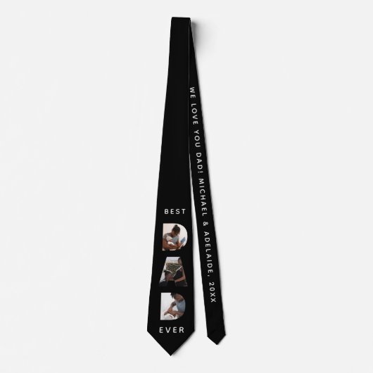 Foto van beste vader ooit op maat stropdas (Voorkant)