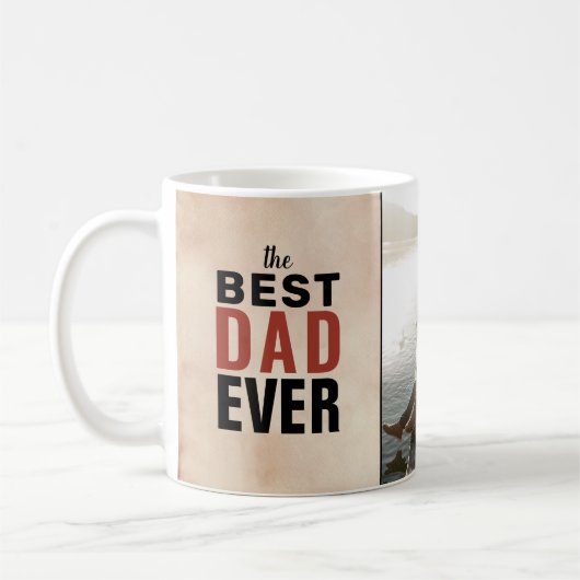 Foto van beste vader ooit Waterverf vader op dag Koffiemok (Links)
