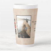 Foto van beste vader ooit Waterverf vader op dag Latte Mok (Voorkant)