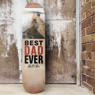 Foto van beste vader ooit Waterverf vader op dag Persoonlijk Skateboard