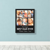 Foto van beste vader op vaderdag Collage Canvas Afdruk (Insitu (Houten vloer))