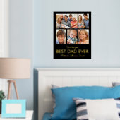 Foto van beste vader op vaderdag Collage Folie Afdrukken (Insitu (Slaapkamer))