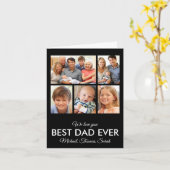 Foto van beste vader op vaderdag Collage Kaart (Gele Bloem)