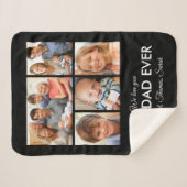 Foto van beste vader op vaderdag Collage Sherpa Deken (Voorkant (horizontaal))