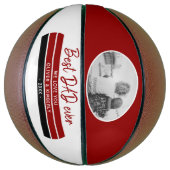 Foto van beste vader van de Rode Moderne Vader Basketbal (Verticaal)