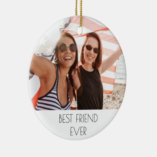 Foto van beste vrienden  keramisch ornament (Rechts)