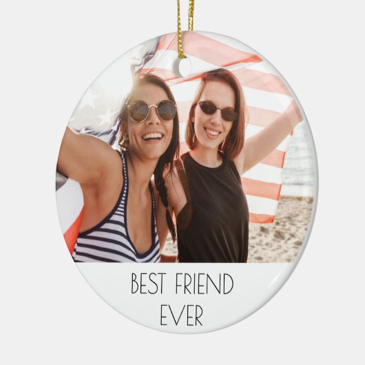 Foto van beste vrienden keramisch ornament (Links)