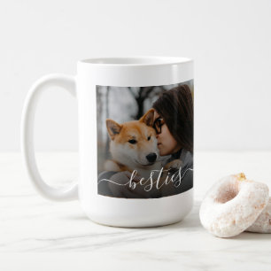 Foto van beste vriendin, moeder en hond koffiemok