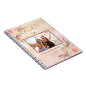 Foto van beste vriendinnen pampas roze bloemen roz notitieboek (Rechterzijde)