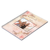 Foto van beste vriendinnen pampas roze bloemen roz notitieboek (Linkerzijde)