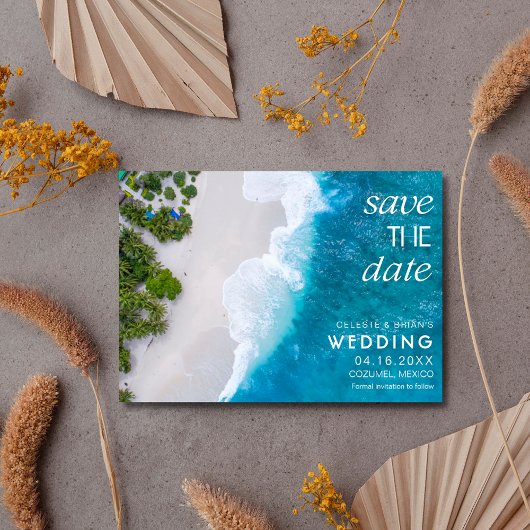 Foto van Bestemming Strand Huwelijk Save The Date