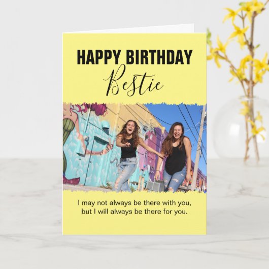 Foto van Bestie Birthday Kaart (Gele Bloem)