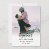 Foto van beter gecombineerd kalligrafie save the date (Voorkant)