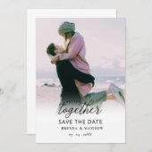 Foto van beter gecombineerd kalligrafie save the date (Voorkant / Achterkant)