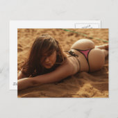 Foto van Bikini-meisje briefkaart (Voorkant / Achterkant)