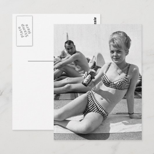  foto van Bikini-meisje Briefkaart (Voorkant / Achterkant)