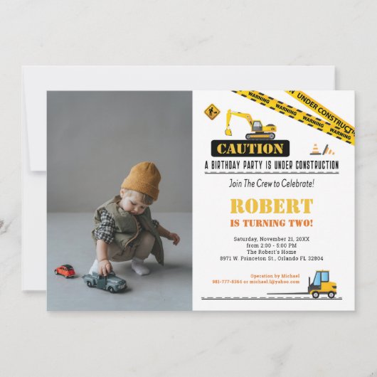 Foto van Birthday Any Age Construction Dump Truck Kaart (Voorkant)