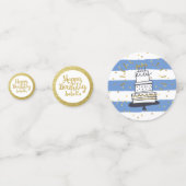 Foto van Birthday Black Gold Glitter Festive Confetti (Voorkanten)