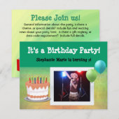 Foto van Birthday Cake Custom Party uitnodigingen (Voorkant / Achterkant)