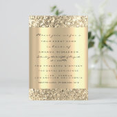 Foto van Birthday Champagne Gold Spark Glitter Kaart (Staand voorkant)