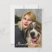 Foto van Birthday Champagne Gold Spark Glitter Kaart (Achterkant)