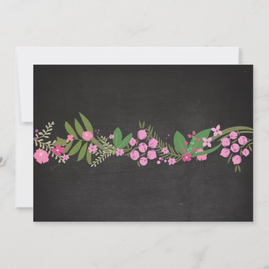 Foto van Birthday Floral Nodig alle leeftijdsvrou Kaart (Achterkant)