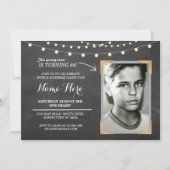 Foto van Birthday Party Chalk Mannen vrouwen 60e u Kaart (Voorkant)