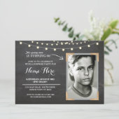 Foto van Birthday Party Chalk Mannen vrouwen 60e u Kaart (Staand voorkant)