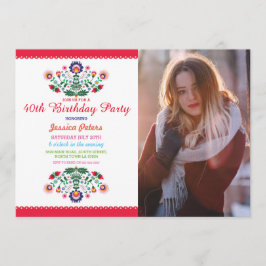 Foto van Birthday Party Floral Fiesta Mexican Viva Kaart