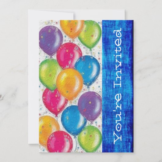 Foto van Birthday Party Invitation Sjabloon Kaart (Voorkant)