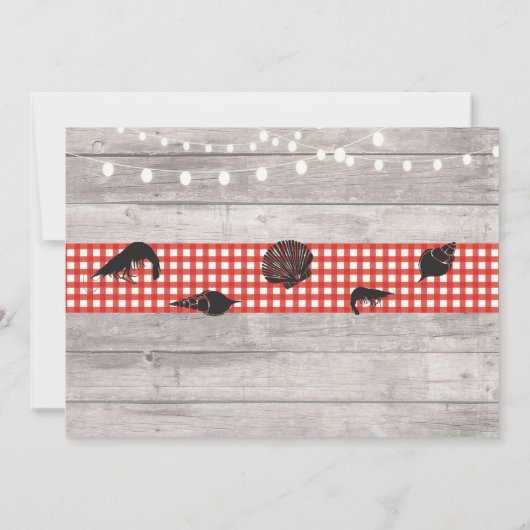 Foto van Birthday Party Shrimp Boil Seafood Invite Kaart (Achterkant)