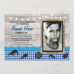 Foto van Birthday Party Shrimp Boil Seafood Invite Kaart
