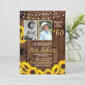 Foto van Birthday Party Sunflower Wood 2 Afbeeldin Kaart (Staand voorkant)