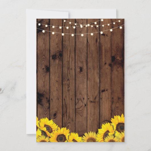 Foto van Birthday Party Sunflower Wood 2 Afbeeldin Kaart (Achterkant)