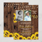 Foto van Birthday Party Sunflower Wood 2 Afbeeldin Kaart (Voorkant / Achterkant)