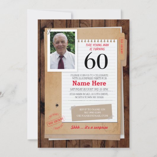 Foto van Birthday rechercheur Zeer geheim Alle lee Kaart (Voorkant)