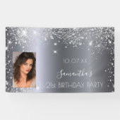 Foto van Birthday Silglitter Spandoek (Horizontaal)