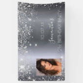 Foto van Birthday Silglitter Spandoek (Verticaal)